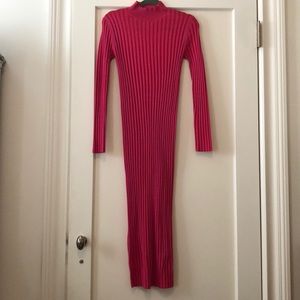 Zara hot pink and red knit dress